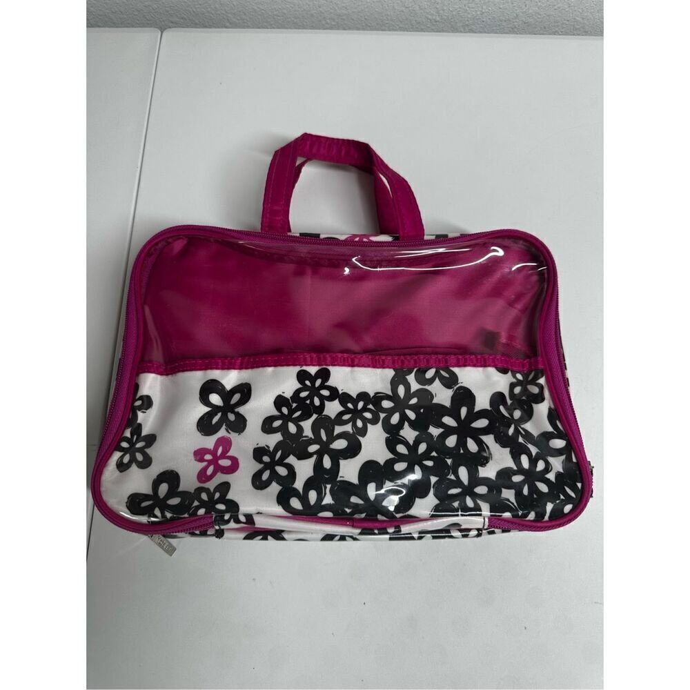 Modella Makeup Toiletry Case Pink Black Travel Case Organizer